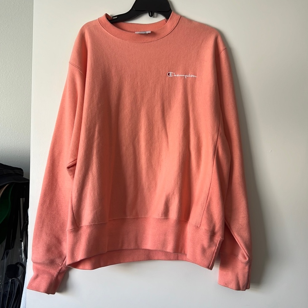 Champion Reverse Weave Crew - Coral Pink